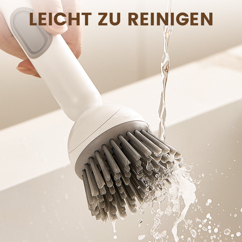Brosse de nettoyage rotative à long manche pour vaisselle et casseroles