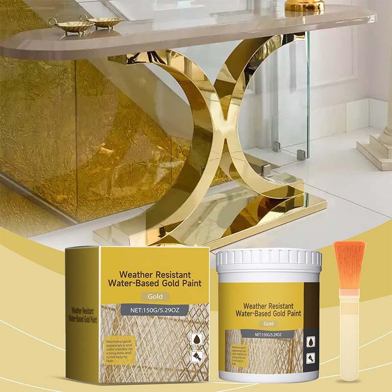 Peinture dorée résistante aux intempéries à base d'eau