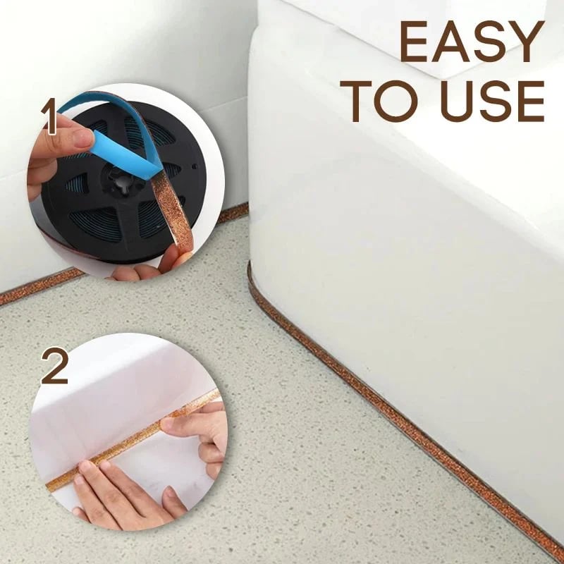 Bande de calfeutrage autocollante imperméable et anti-moisissure pour joints de carrelage - Fini les joints sales ! Bricolage facile, étanchéité durable pour carreaux, éviers et baignoires