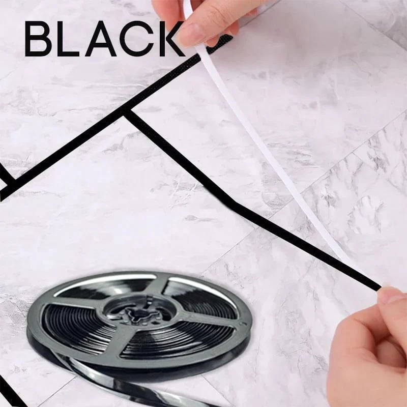 Bande de calfeutrage autocollante imperméable et anti-moisissure pour joints de carrelage - Fini les joints sales ! Bricolage facile, étanchéité durable pour carreaux, éviers et baignoires