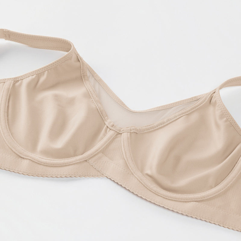 Soutien-gorge grande taille élégant et transparent à couvrance totale pour femme