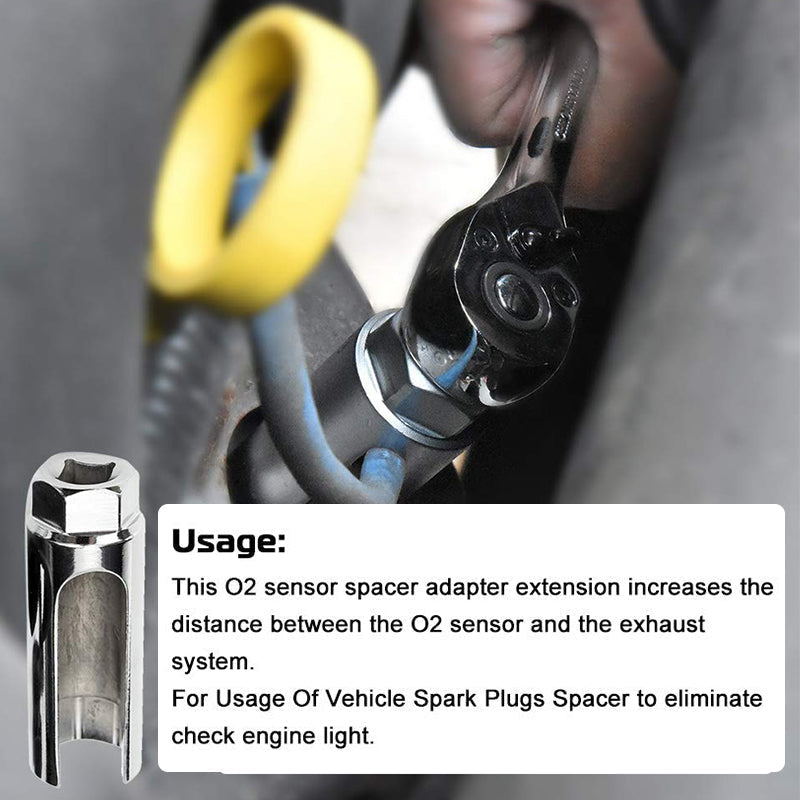 Kit de 5 pièces pour sonde lambda : douille déportée et taraud – Acier CR-V, design à fente latérale et compatibilité universelle pour des réparations rapides et sûres !