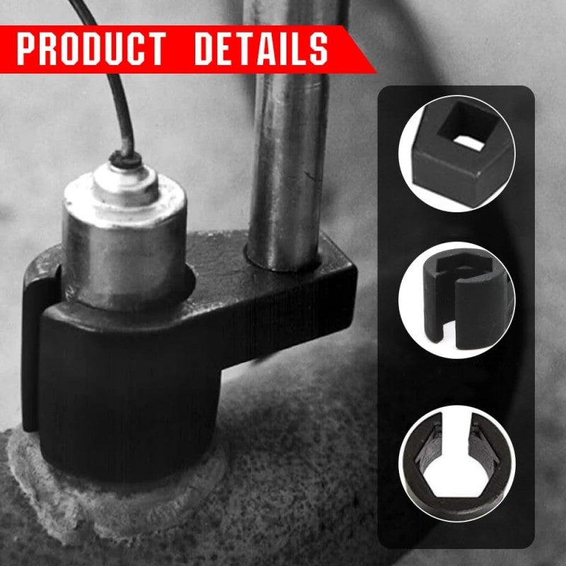 Kit de 5 pièces pour sonde lambda : douille déportée et taraud – Acier CR-V, design à fente latérale et compatibilité universelle pour des réparations rapides et sûres !