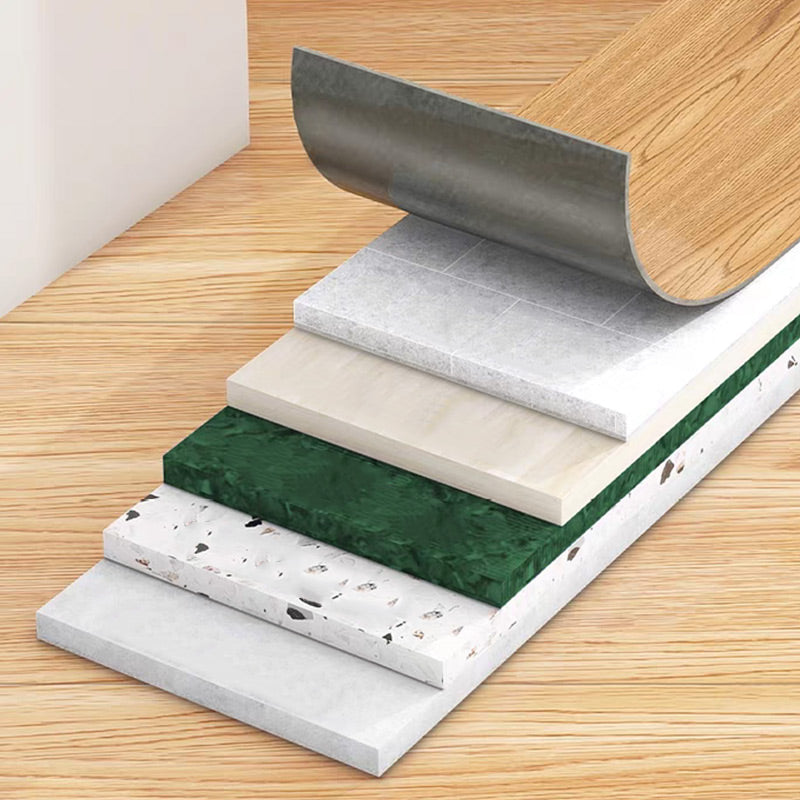 (36 po x 6 po x 1/8 po) Dalles de sol adhésives effet bois, autocollantes, imperméables et faciles à installer soi-même