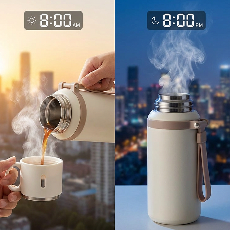 Plus de 5K vendus ! Bouteille isotherme en acier inoxydable avec couvercle-gobelet