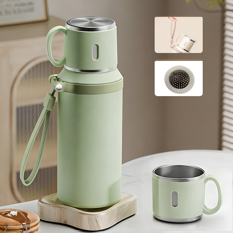 Plus de 5K vendus ! Bouteille isotherme en acier inoxydable avec couvercle-gobelet
