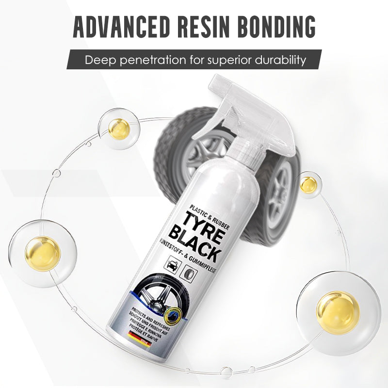 Spray brillant et protecteur pour pneus – Lustre intense, protection UV et anti-poussière