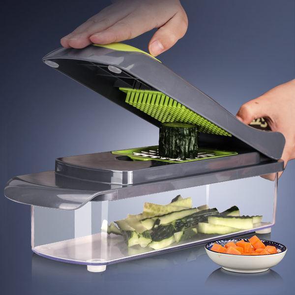 Coupe-légumes multifonctions – lames en acier inoxydable, facile à nettoyer, plusieurs modes de cuisson