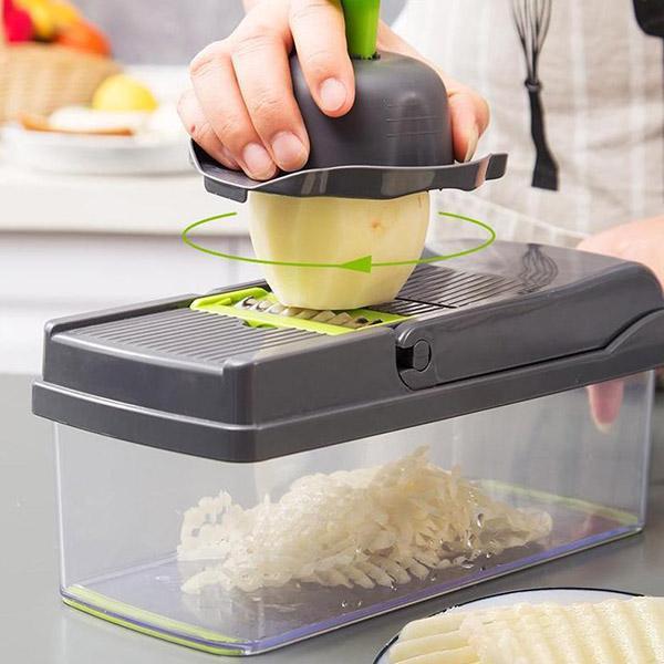 Coupe-légumes multifonctions – lames en acier inoxydable, facile à nettoyer, plusieurs modes de cuisson