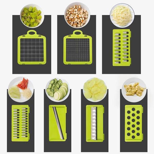 Coupe-légumes multifonctions – lames en acier inoxydable, facile à nettoyer, plusieurs modes de cuisson