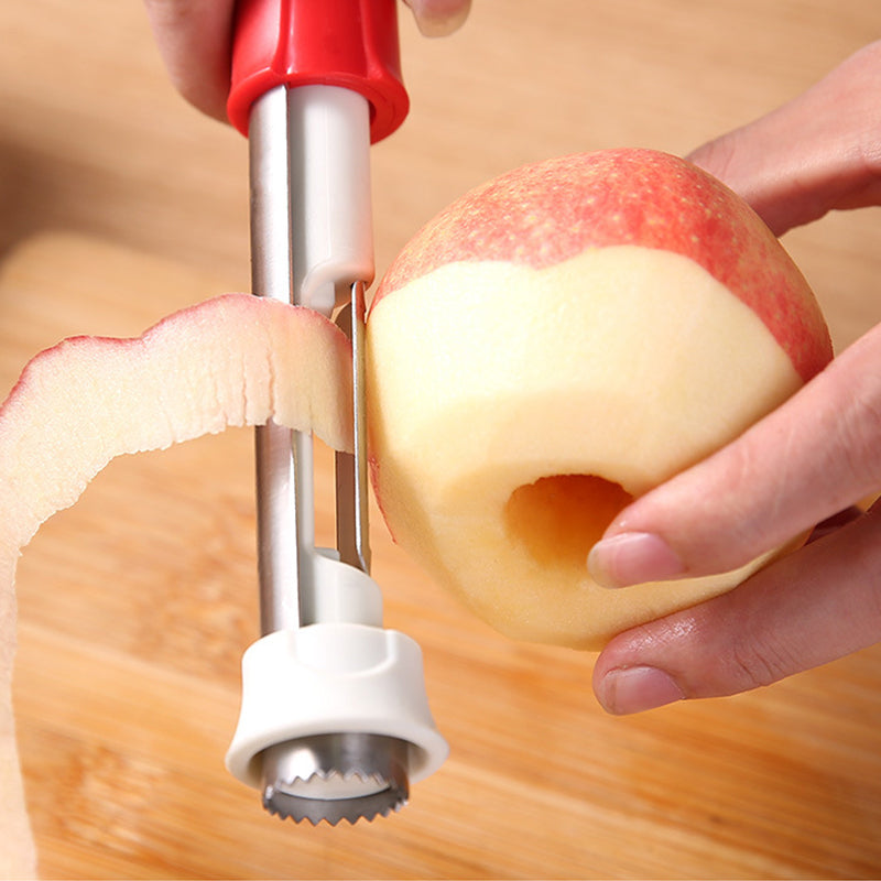 Évidoir et éplucheur 2-en-1 – Acier inoxydable – Plus de 95K vendus – parfait pour une préparation rapide des fruits – facile à utiliser et à nettoyer