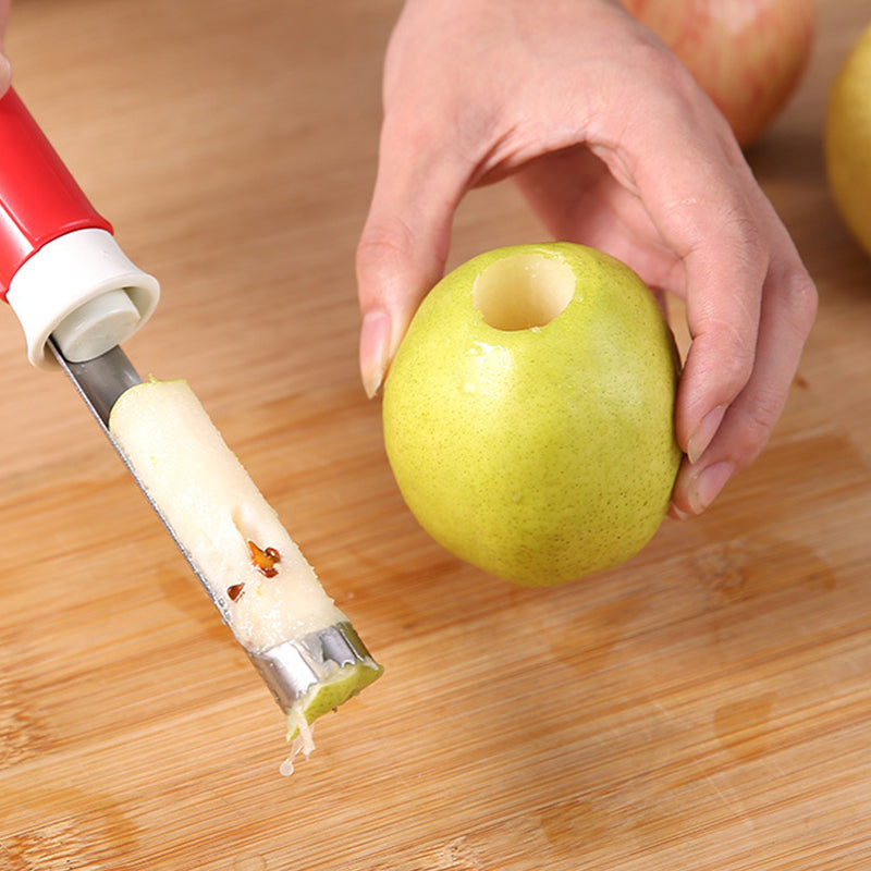 Évidoir et éplucheur 2-en-1 – Acier inoxydable – Plus de 95K vendus – parfait pour une préparation rapide des fruits – facile à utiliser et à nettoyer