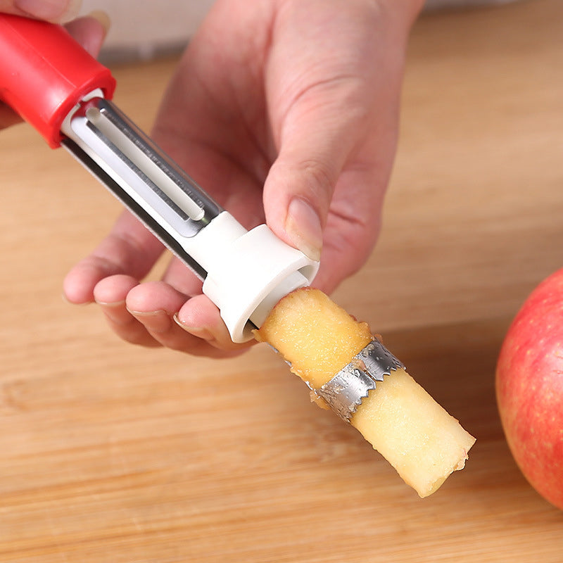 Évidoir et éplucheur 2-en-1 – Acier inoxydable – Plus de 95K vendus – parfait pour une préparation rapide des fruits – facile à utiliser et à nettoyer