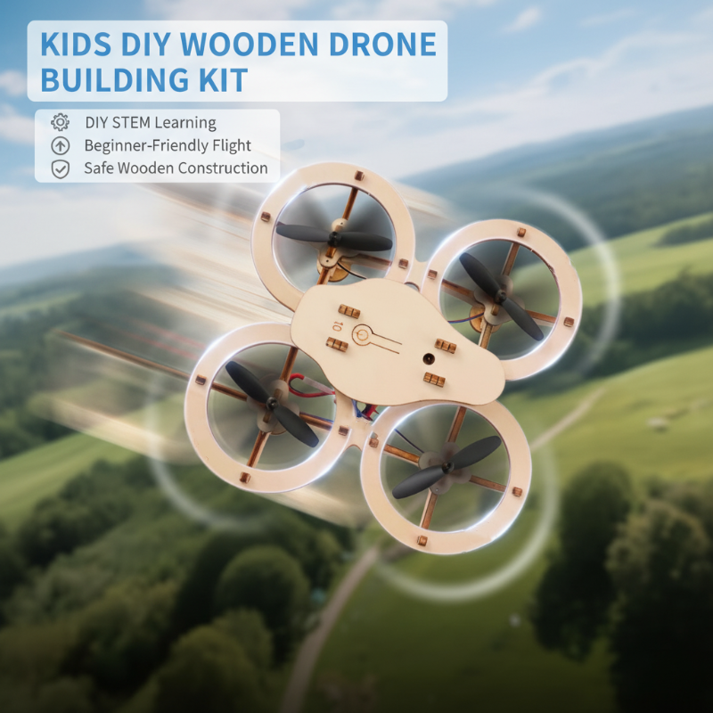 Kit de construction de drone en bois à faire soi-même pour enfants