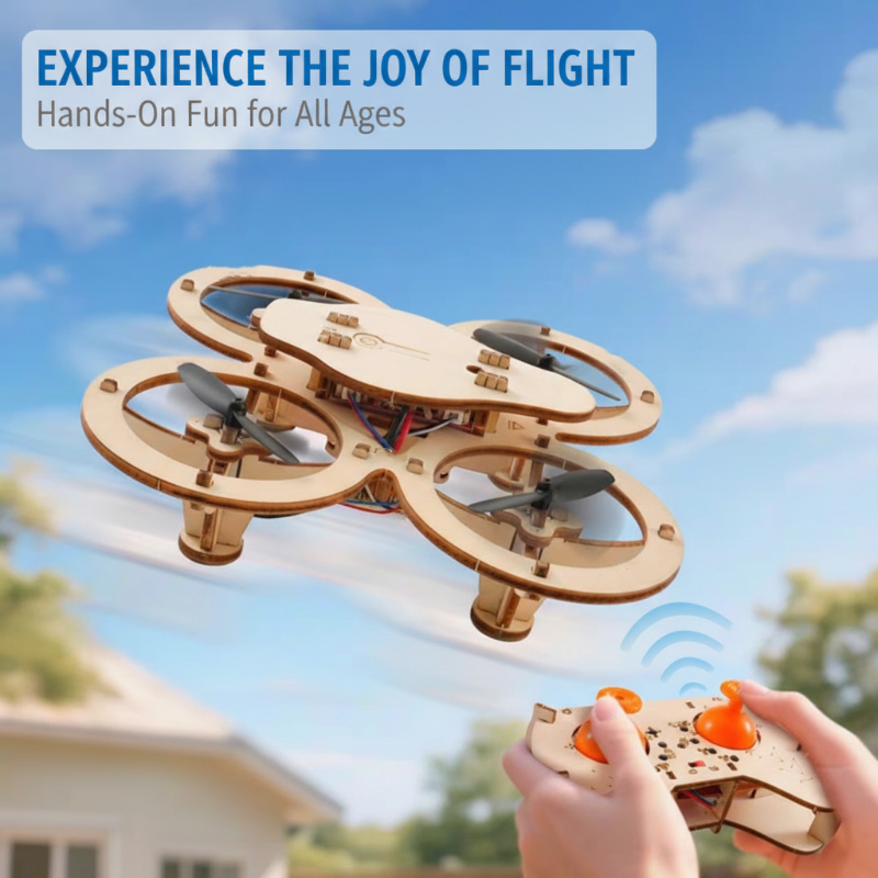 Kit de construction de drone en bois à faire soi-même pour enfants