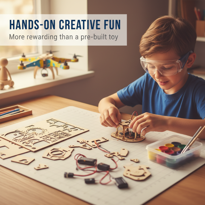 Kit de construction de drone en bois à faire soi-même pour enfants