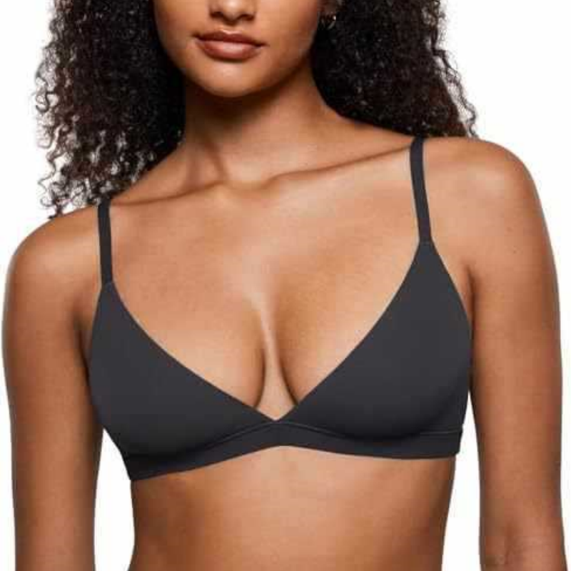 Plus de 80 000 vendus : Bralette triangle sans armatures à maintien effet gel pour femme