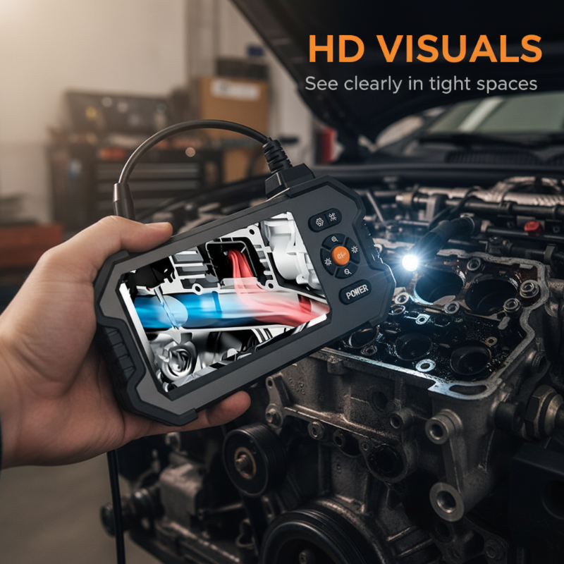 Caméra endoscopique HD portable 1080P avec écran 4,3 pouces