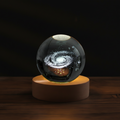 Veilleuse Boule en Verre Cristal Gravée