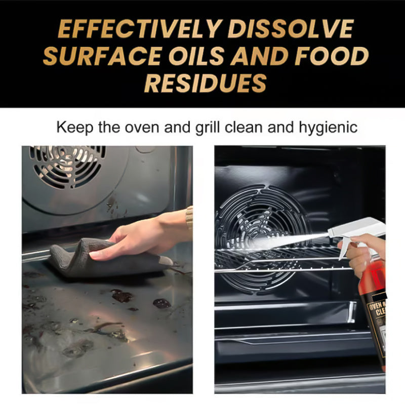 Nettoyant surpuissant pour four et grill : élimine sans effort la graisse et les résidus alimentaires – sans frotter !