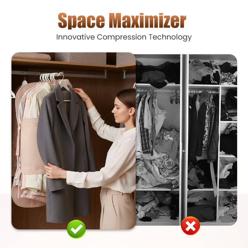 Sac de rangement anti-poussière Housse de compression anti-poussière pour vêtements pour armoires