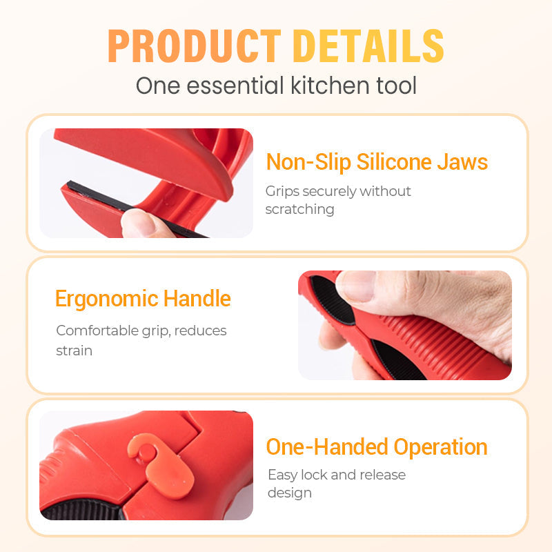 Pince à bol et assiette en silicone 3 en 1