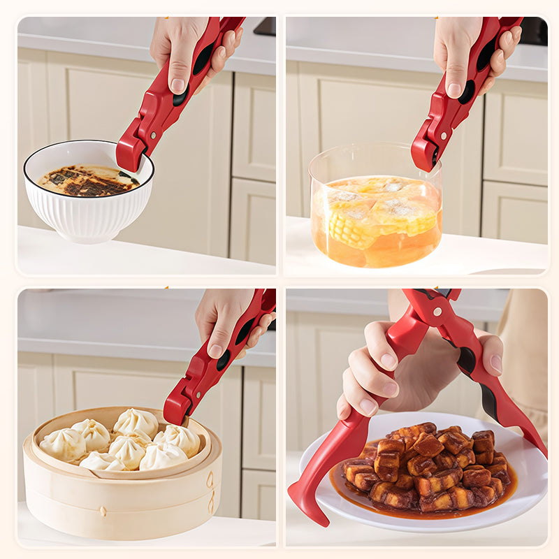 Pince à bol et assiette en silicone 3 en 1