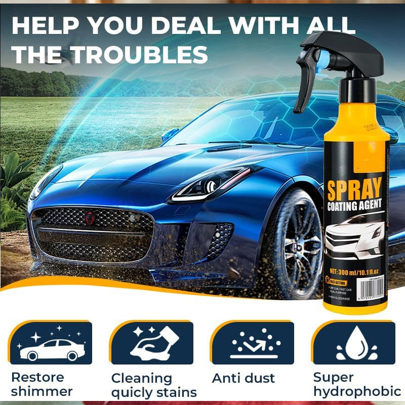3©\in©\1 SiO2 Céramique Quick Coat Spray – Lavage sans Eau, Brillance sans Traces et Protection Perlant la Pluie (UK)
