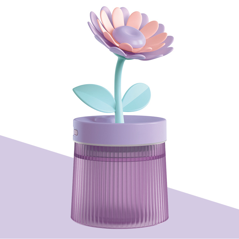 Personnalisez votre humidificateur Mist & Mood Flower avec ses deux modes de pulvérisation et sa veilleuse 7 couleurs