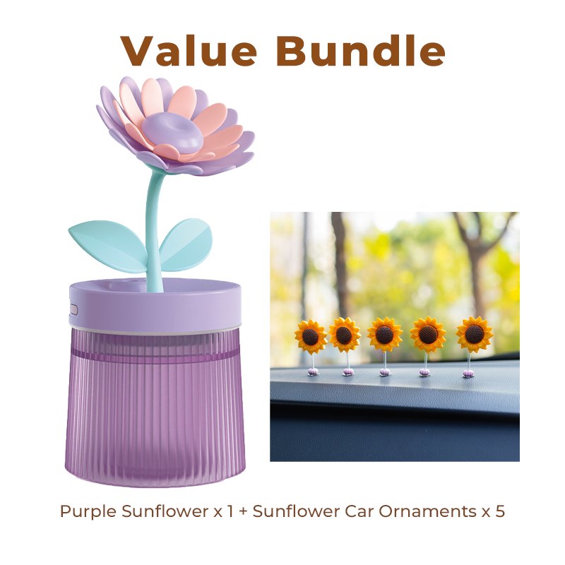 Personnalisez votre humidificateur Mist & Mood Flower avec ses deux modes de pulvérisation et sa veilleuse 7 couleurs
