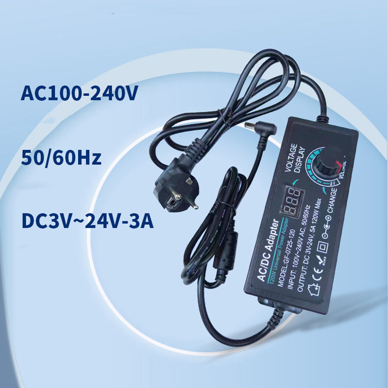 Adaptateur secteur universel AC/DC réglable 3V-24V 3A