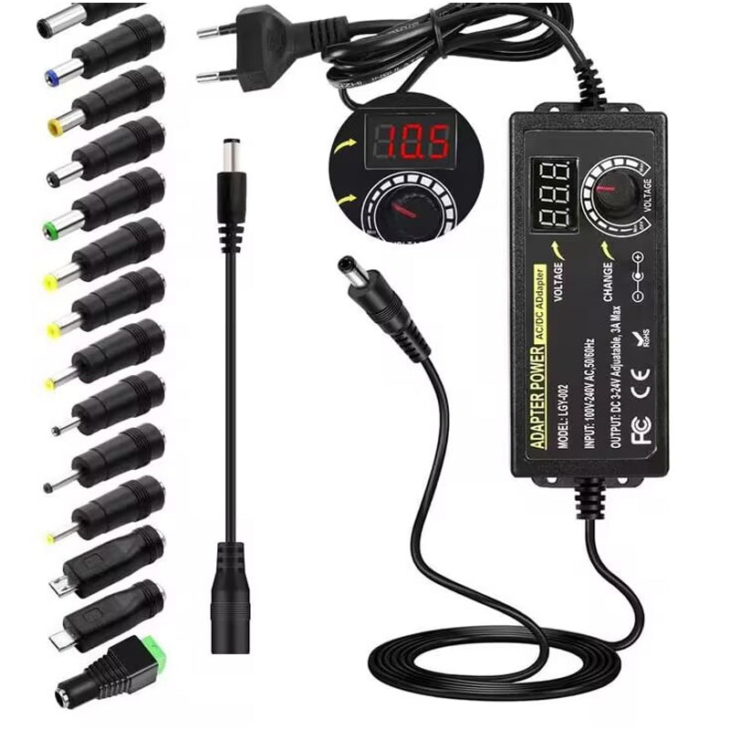 Adaptateur secteur universel AC/DC réglable 3V-24V 3A