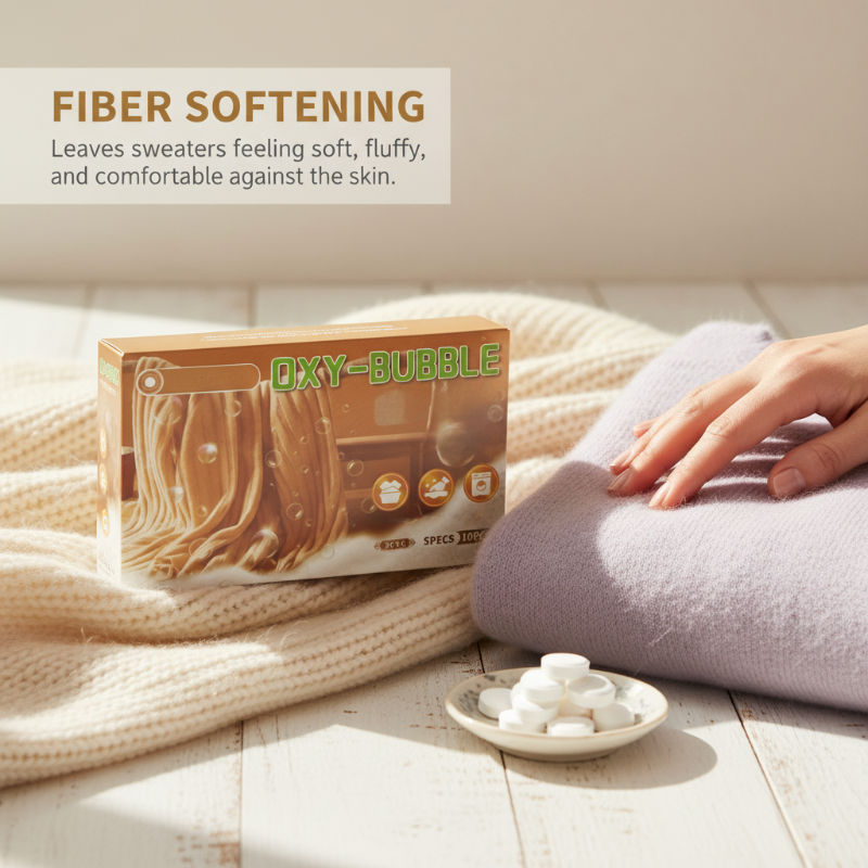 Tablettes effervescentes pour revitaliser les pulls – Anti-rétrécissement, restaure la douceur et préserve les couleurs