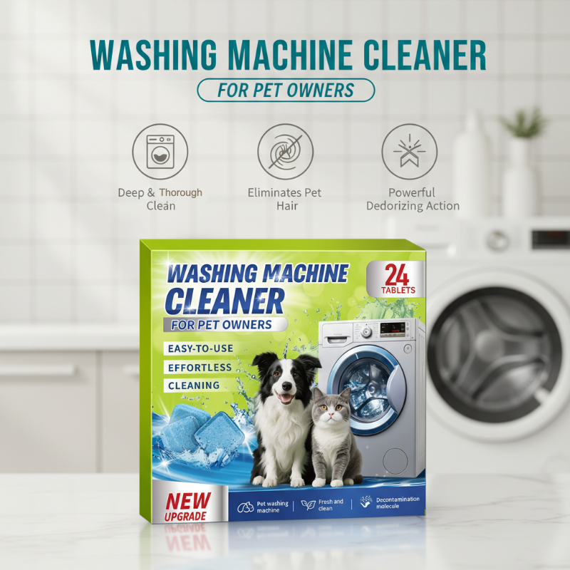 Tablettes nettoyantes pour lave-linge pour propriétaires d'animaux de compagnie
