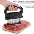 Attendrisseur de viande avec 48 lames en acier inoxydable – Attendrissez en quelques secondes, lavable au lave-vaisselle et couvercle de rangement sécurisé inclus !