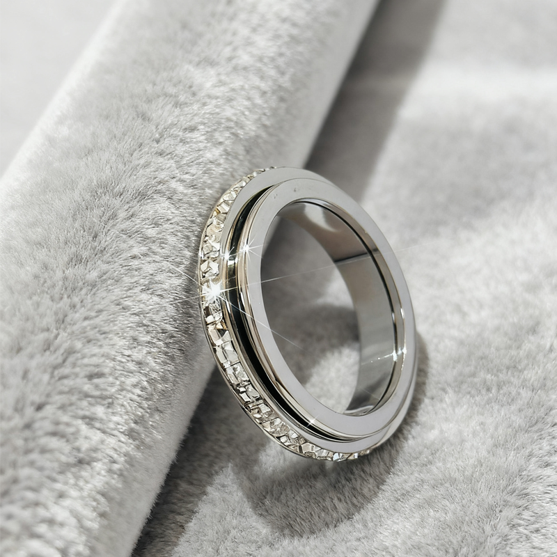 Bague rotative en acier au titane avec zircone