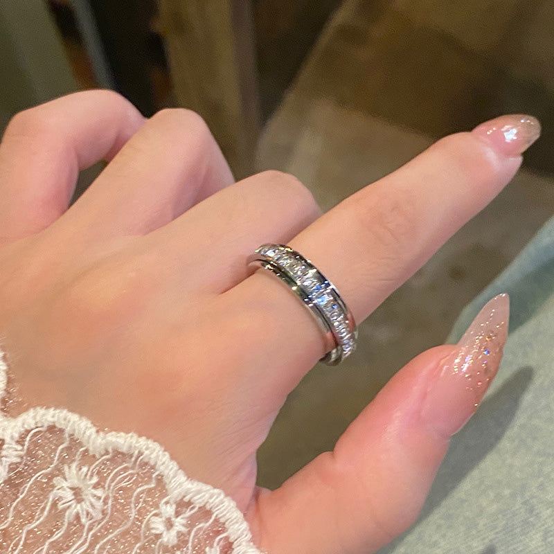 Bague rotative en acier au titane avec zircone