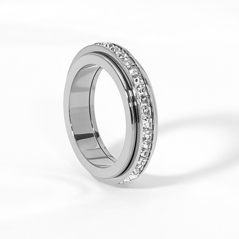 Bague rotative en acier au titane avec zircone