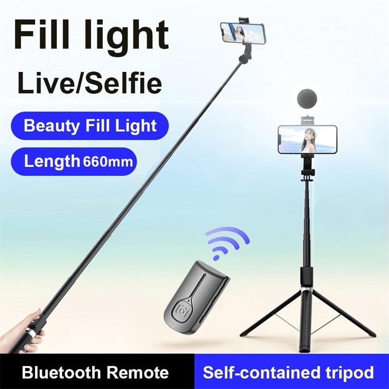 Nouvelle perche à selfie Bluetooth 6-en-1
