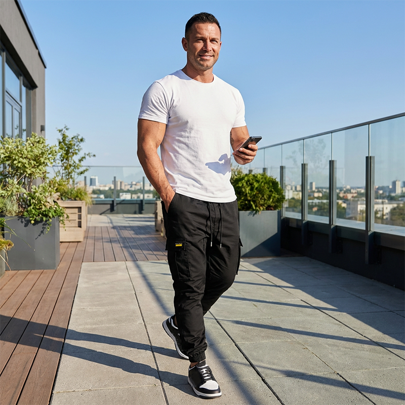 Pantalon Cargo Homme Décontracté – Élégant, Confortable & Ajustable