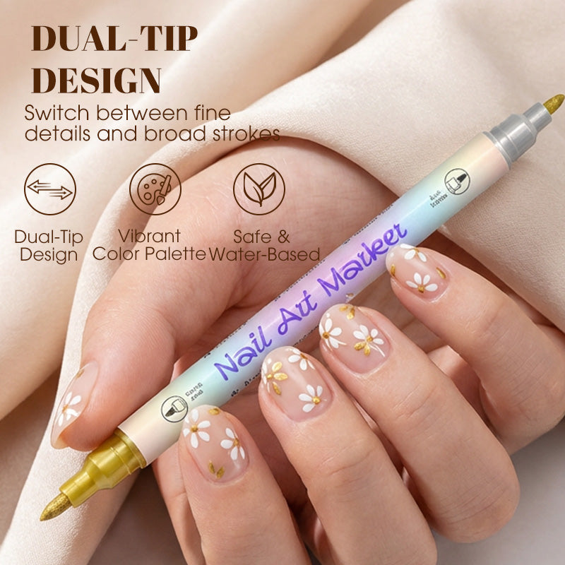Stylos de nail art à double embout Dual©