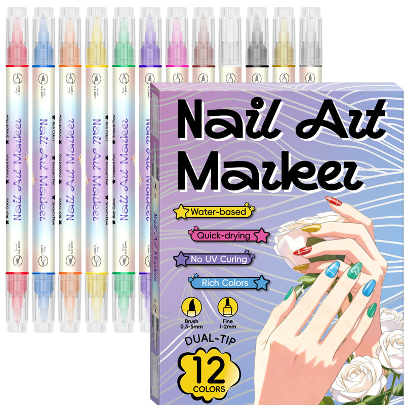 Stylos de nail art à double embout Dual©