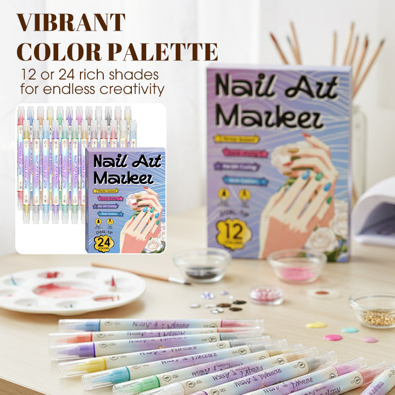 Stylos de nail art à double embout Dual©