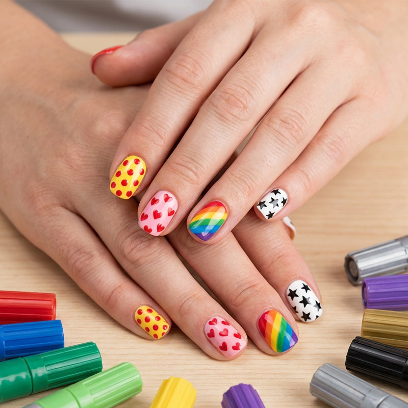Stylos de nail art à double embout Dual©