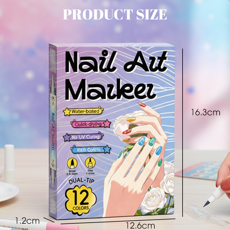 Stylos de nail art à double embout Dual©