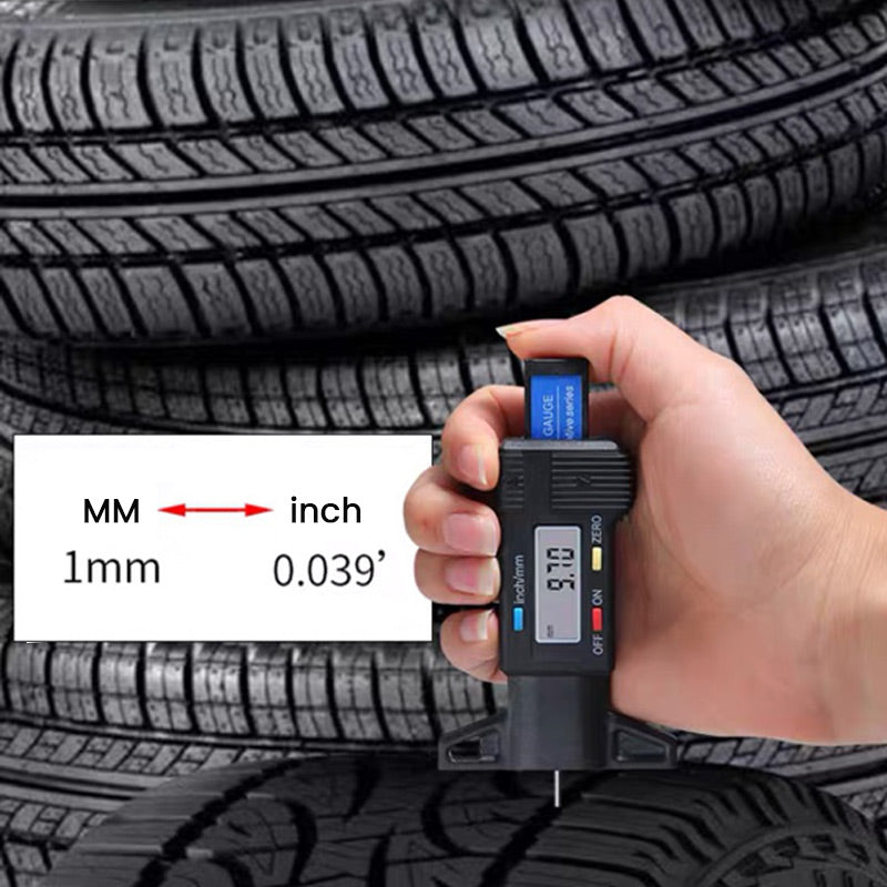 Compteur numérique de profondeur de bande de roulement de pneu de voiture