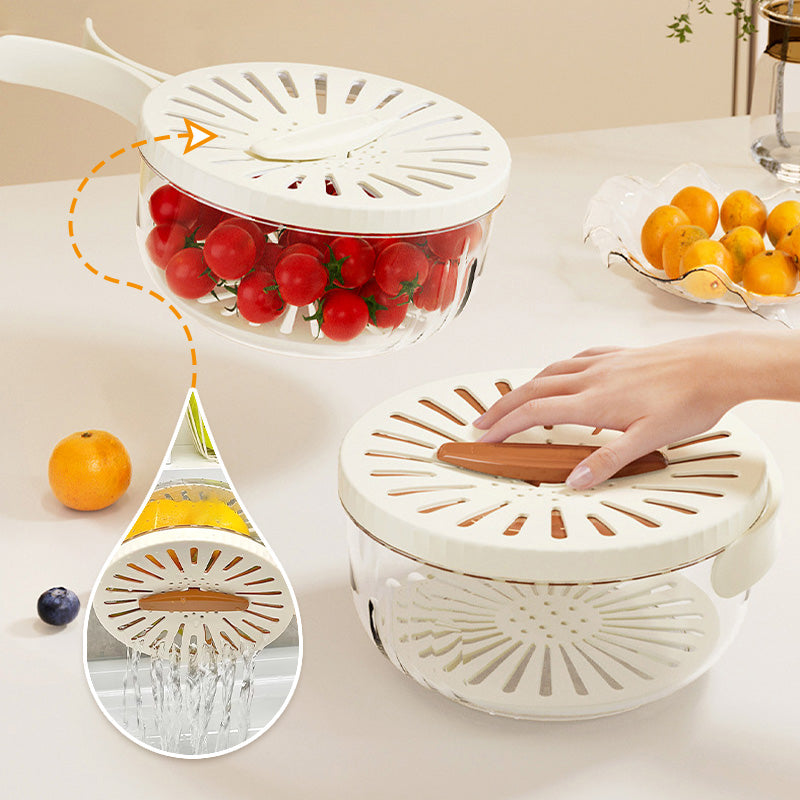 Panier égouttoir polyvalent avec couvercle