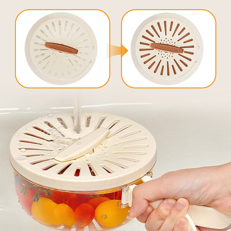 Panier égouttoir polyvalent avec couvercle