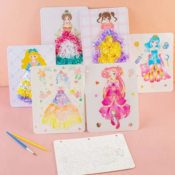 Carnet de croquis créatif dessiné à la main avec autocollants