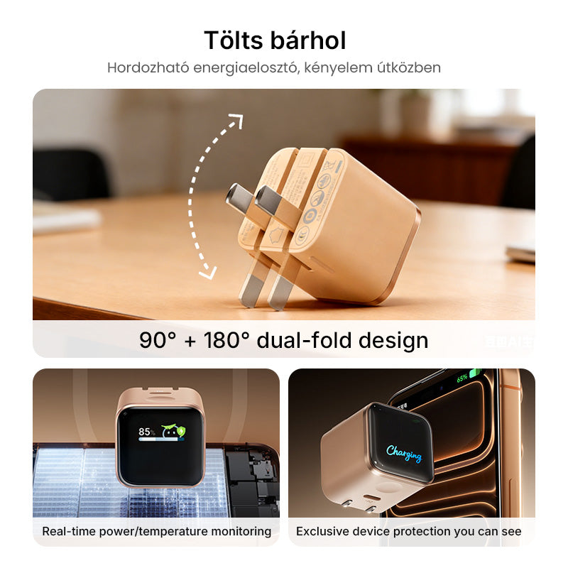 Chargeur rapide 45 W 2026 avec affichage numérique
